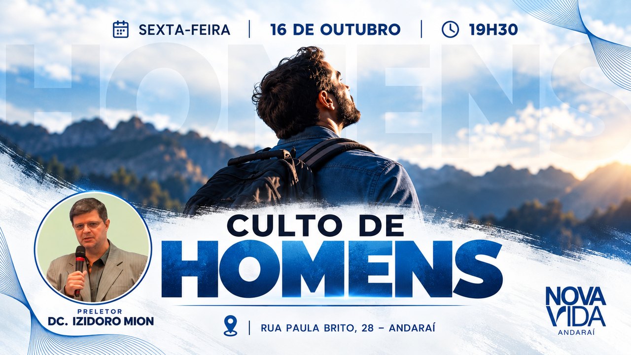 Cartaz: Culto de Homens