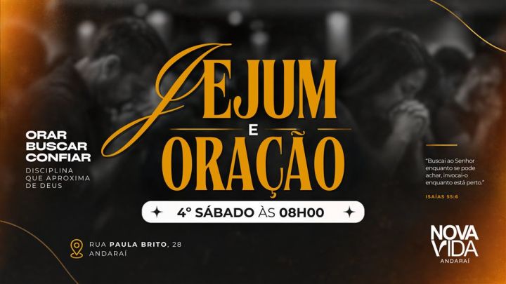 Cartaz: Jejum e Oração